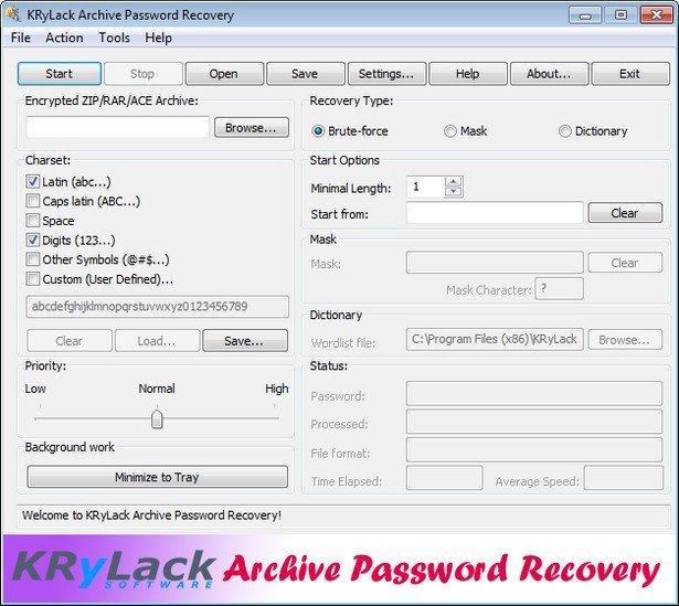 Krylack Rar Password Recovery 2019